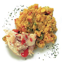 Charquicán de verduras con pollo